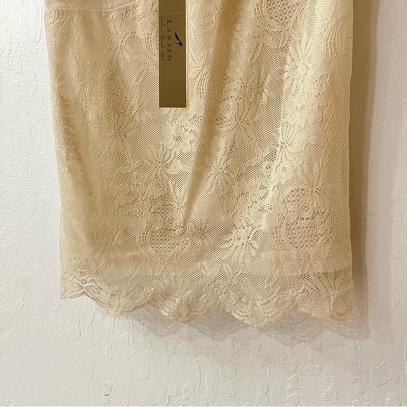 Vintage Larsen New York Lace Y2K Tank Sleeveless Cami Cream Neutral L - Picture 4 of 12